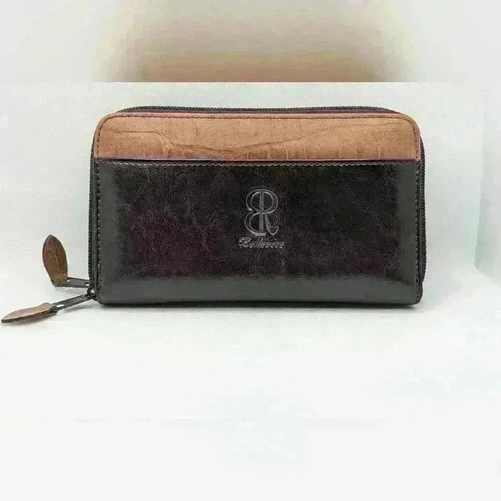 Dark Brown Leather Wallet Multiple Compartments Bellerose - Picture 2 of 6